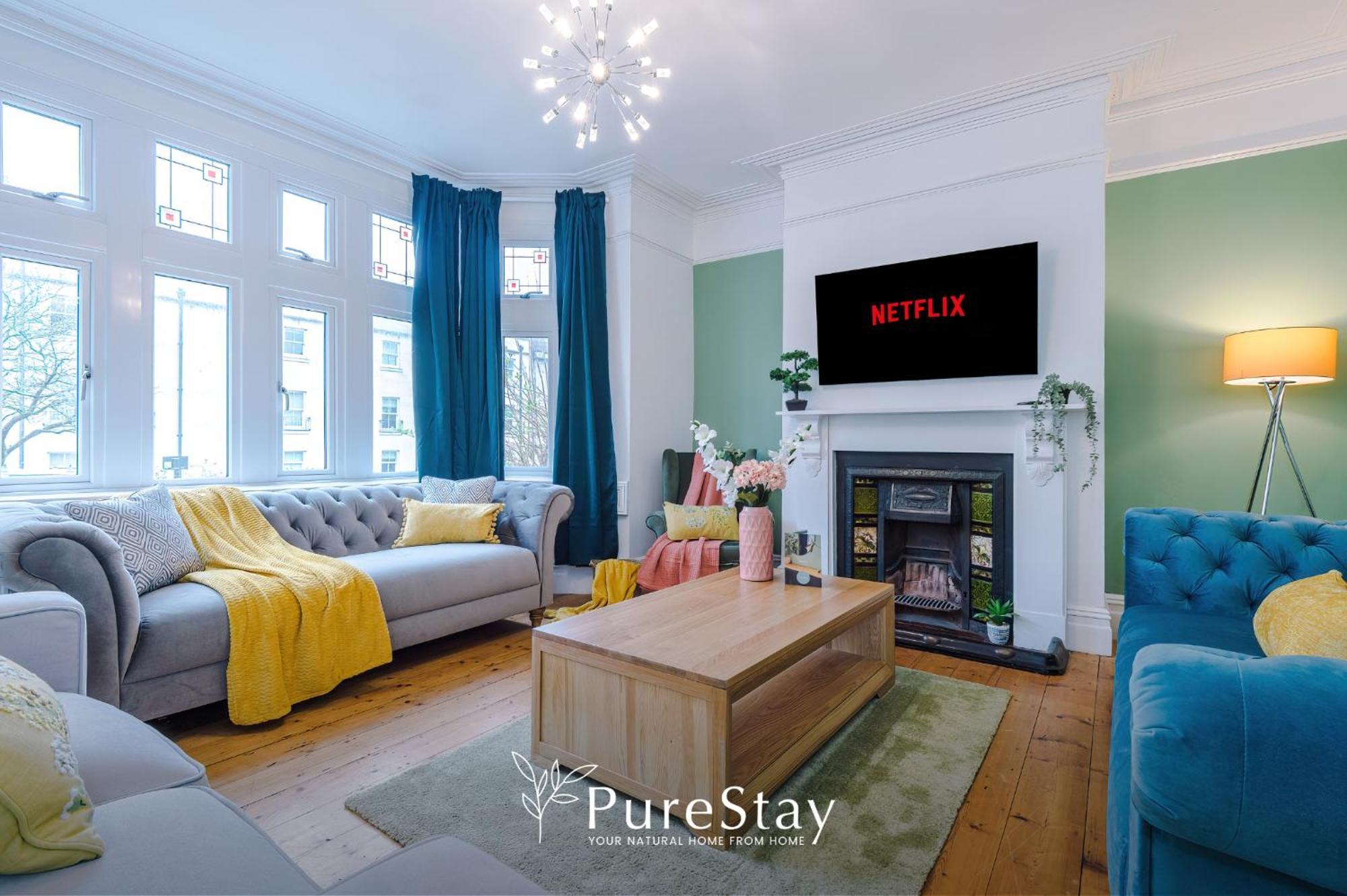 Incredible - Five Bedroom - 7 Actual Beds - 6 Bathroom House By Purestay - Central Bath With Parking エクステリア 写真