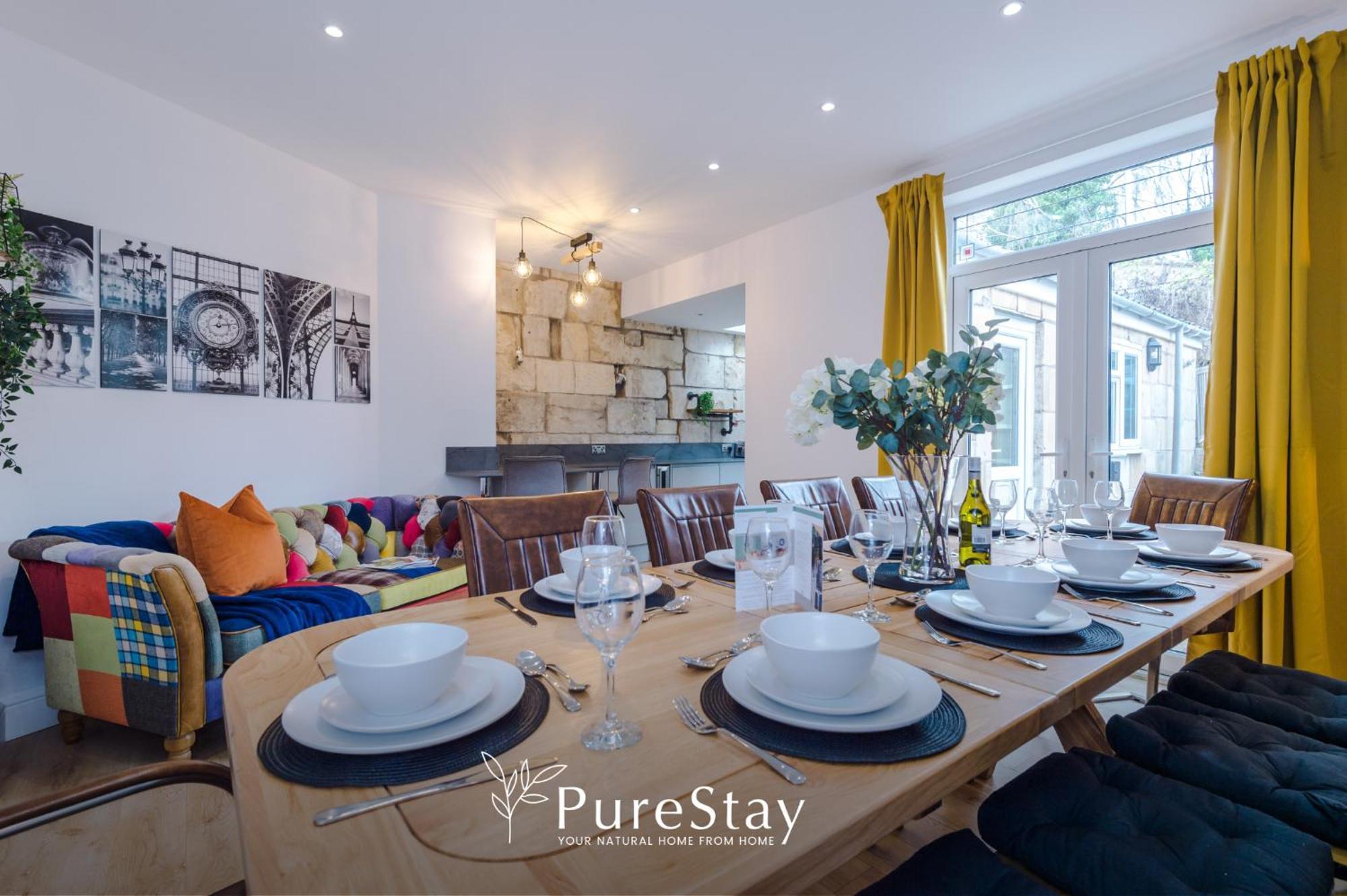 Incredible - Five Bedroom - 7 Actual Beds - 6 Bathroom House By Purestay - Central Bath With Parking エクステリア 写真