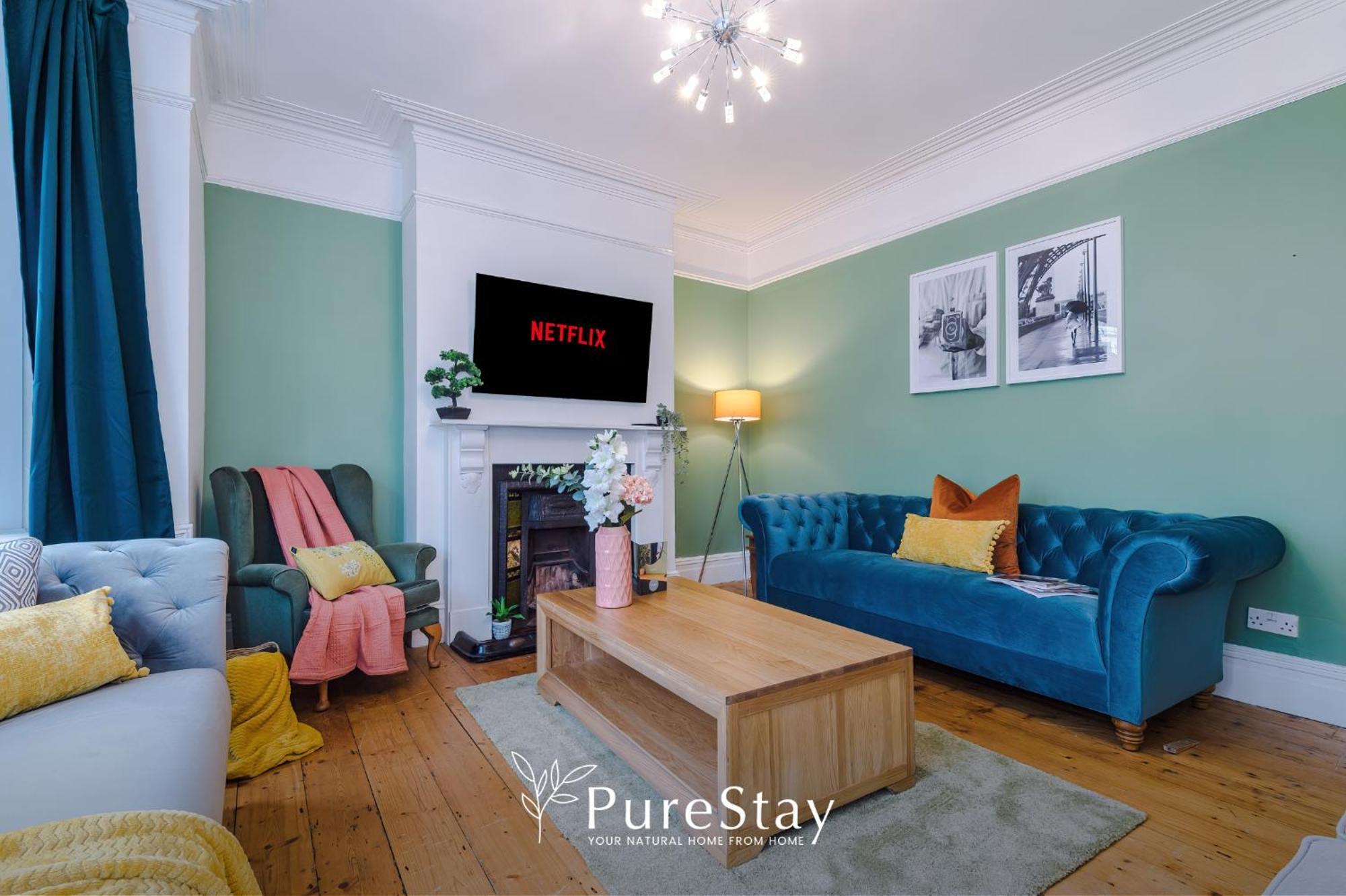 Incredible - Five Bedroom - 7 Actual Beds - 6 Bathroom House By Purestay - Central Bath With Parking エクステリア 写真